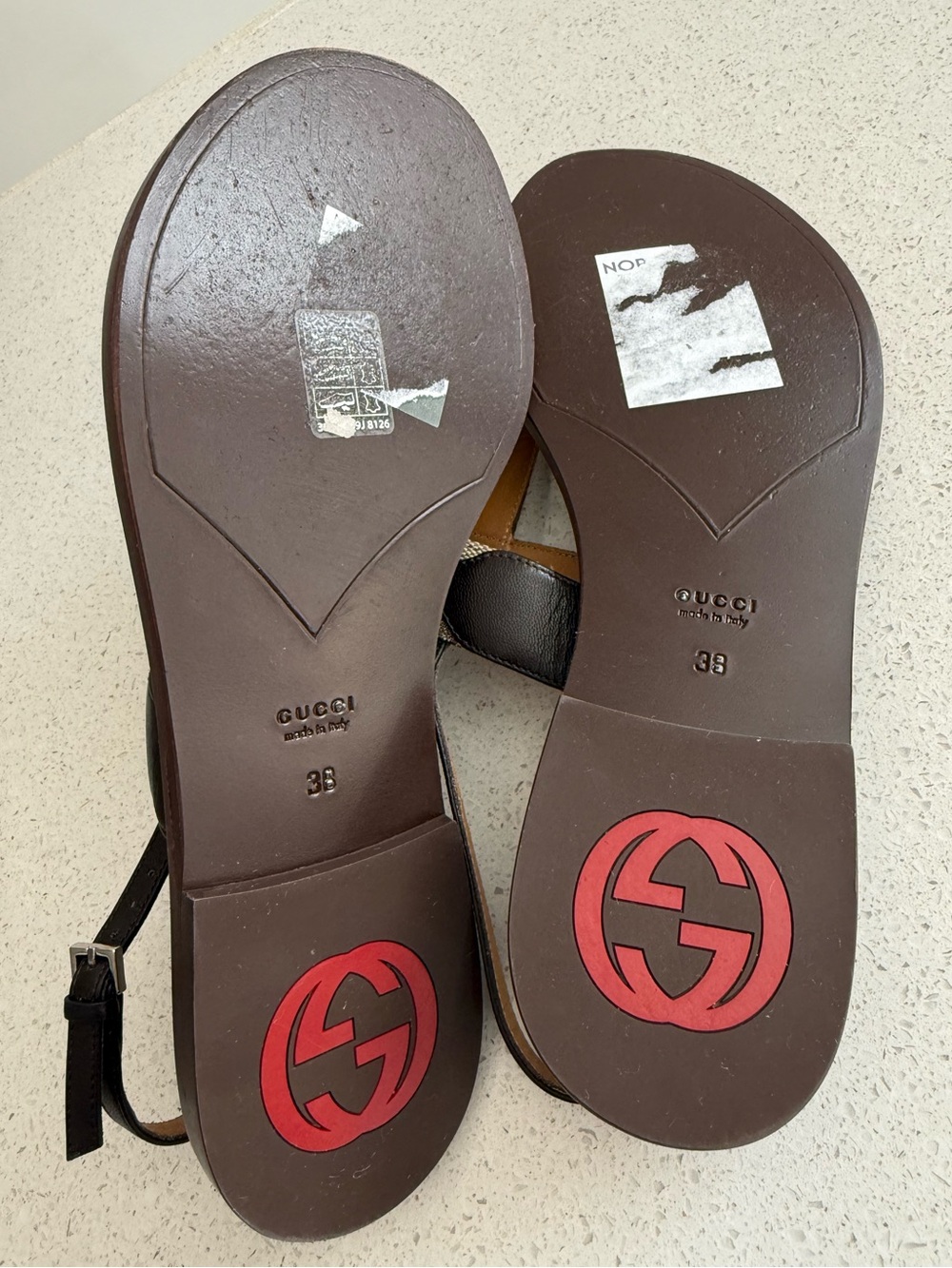 Gucci Interlocking G Sandals Web Slingback Size EU 38 US 8 - Picture 6 of 6